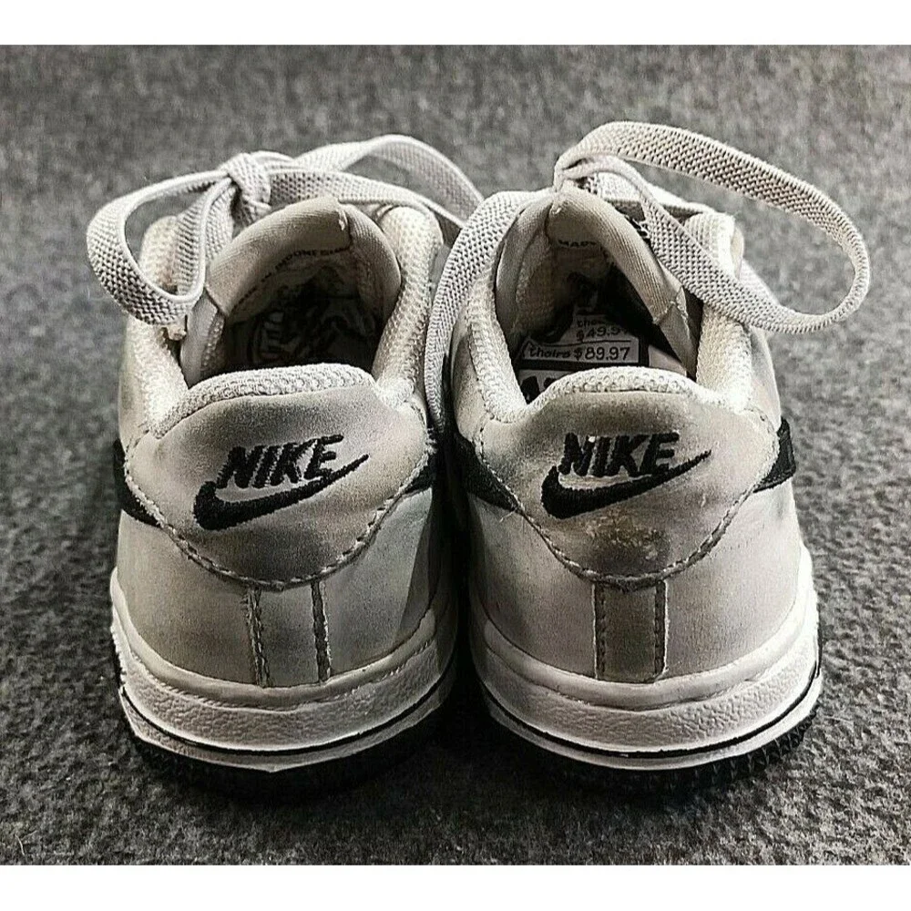 Nike Baby Force 1 Low Gray Black Swoosh Boys 9C